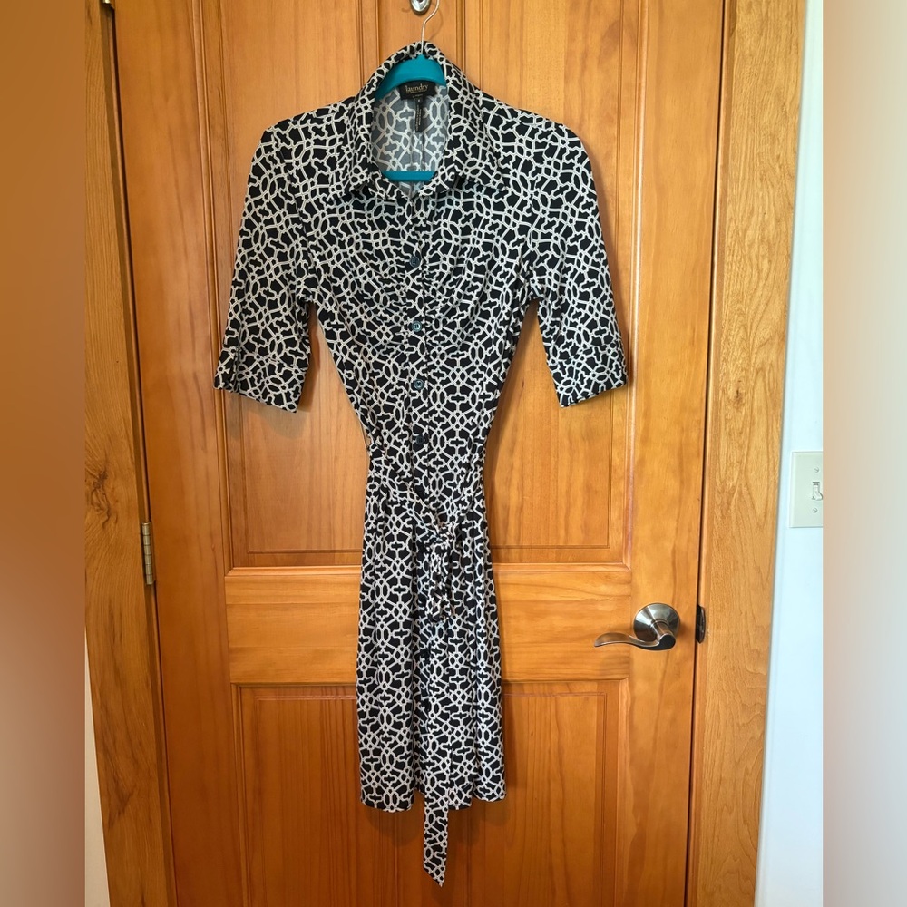 Laundry By Shelli Segal Black and White Dress size 8